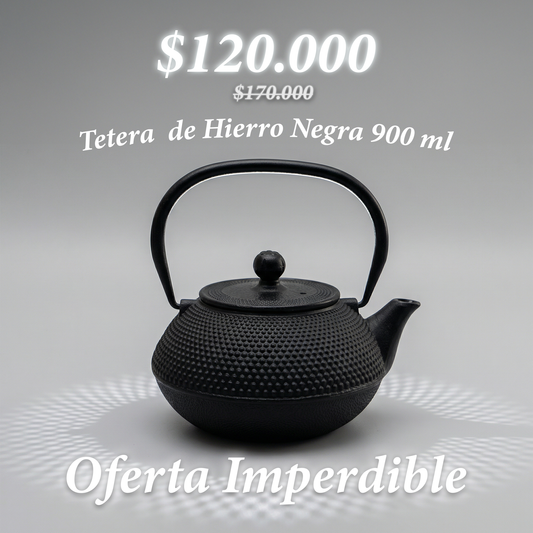 Tetera de Hierro Negra 900 ml