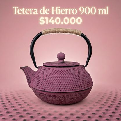 Tetera de Hierro Palo de Rosa 900 ml