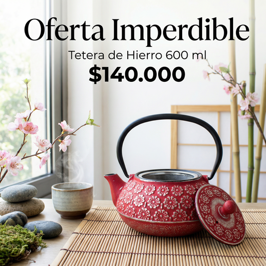 Tetera de Hierro Roja - 600 ml