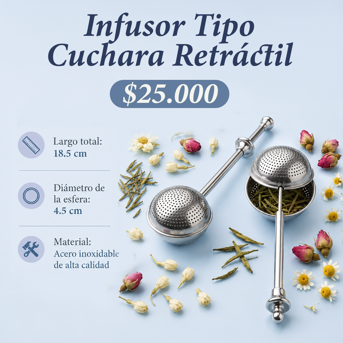 Infusor Tipo Cuchara Retráctil