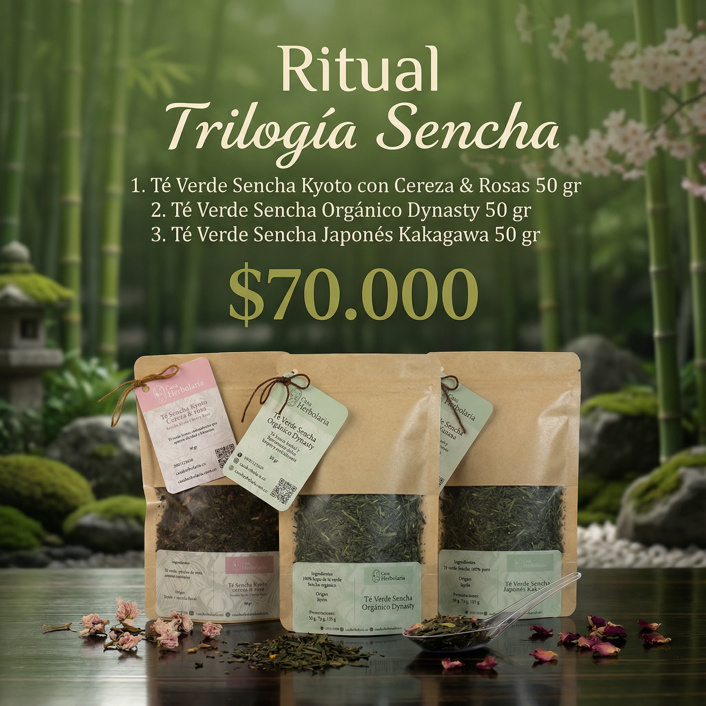 Pack x 3. Ritual Trilogía Sencha. Té Verde Japonés
