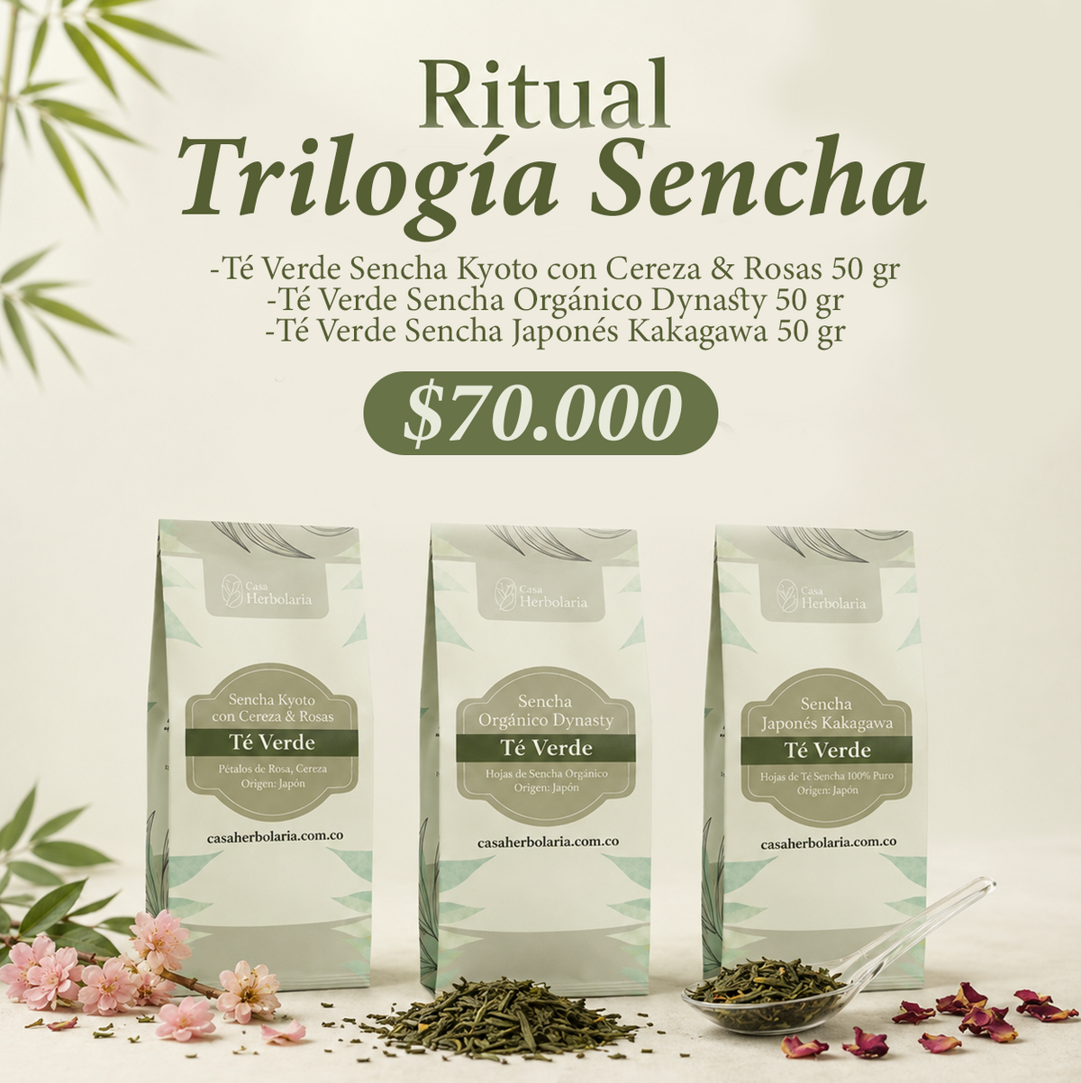 Pack x 3. Ritual Trilogía Sencha. Té Verde Japonés